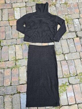 Cropped Sweater Fitted Skirt Matching Set On Trend Ribbed Set Joyfolie